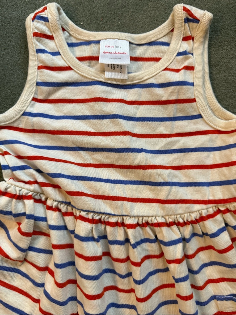 Hanna Andersson Red White and Blue Stripe Dress